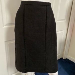 MaxMara Black Linen Skirt
